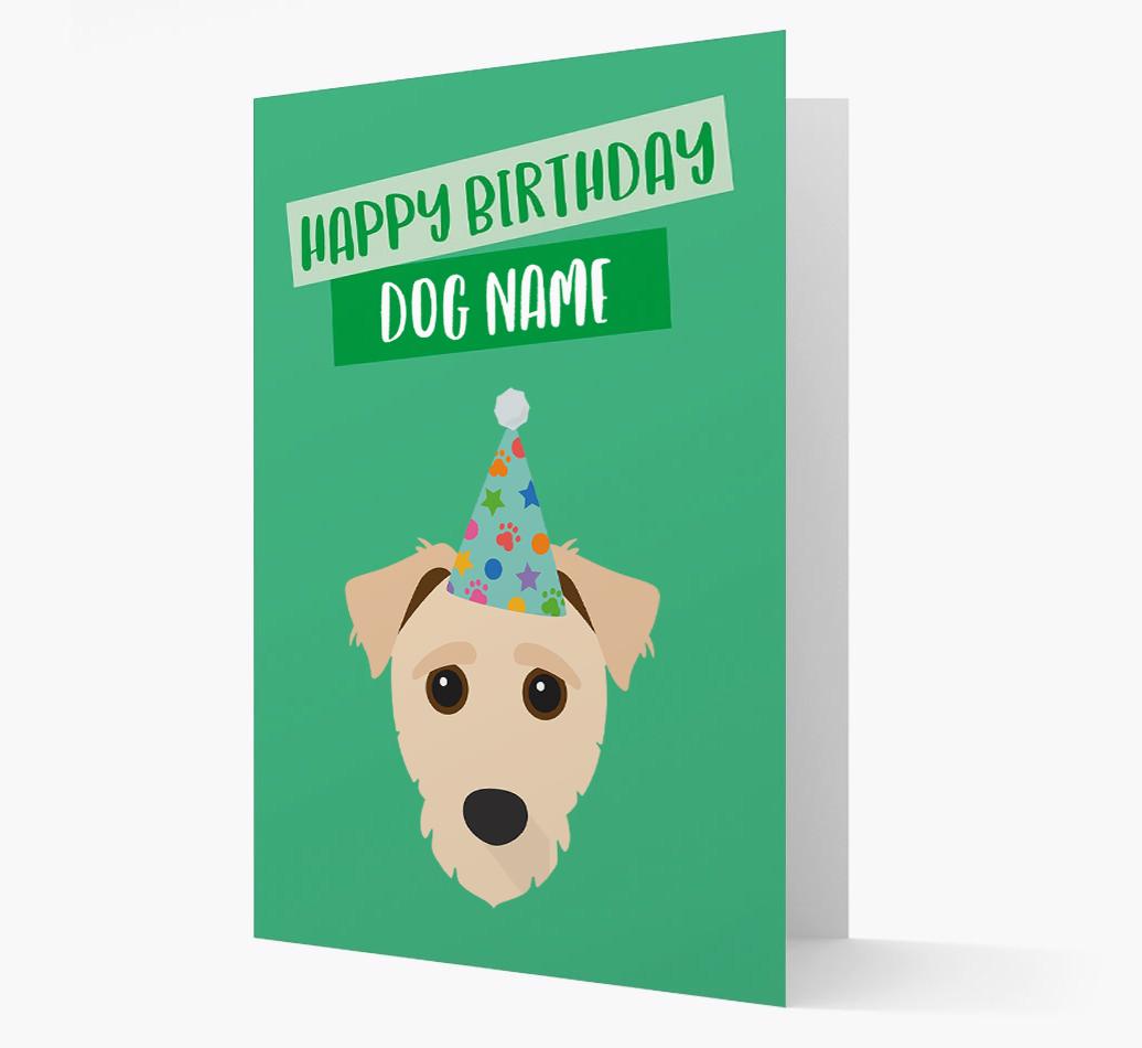 Personalized 'Happy Birthday {dogsName}' Card with {breedCommonName} Icon