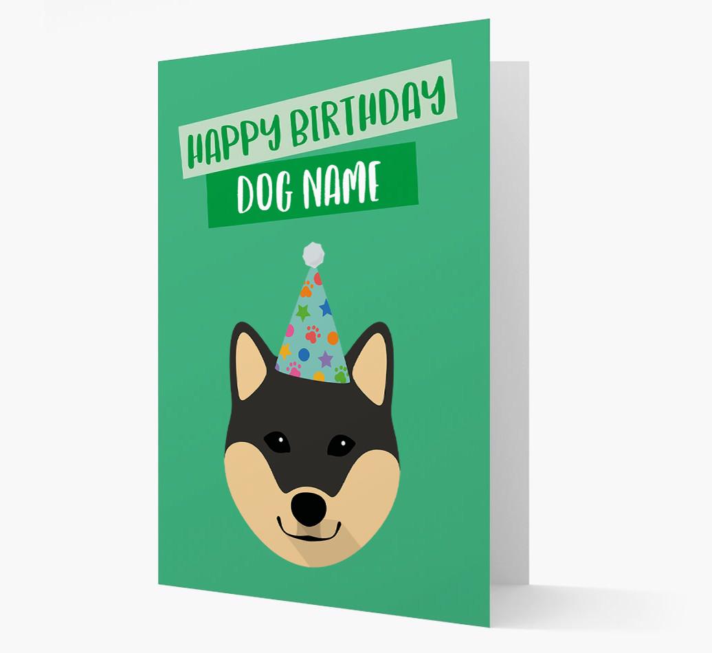 Personalized 'Happy Birthday {dogsName}' Card with {breedCommonName} Icon
