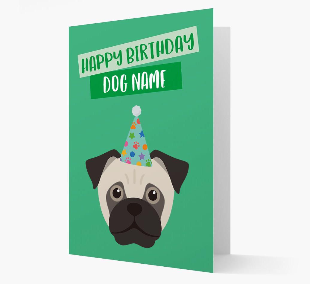 Personalized 'Happy Birthday {dogsName}' Card with {breedCommonName} Icon