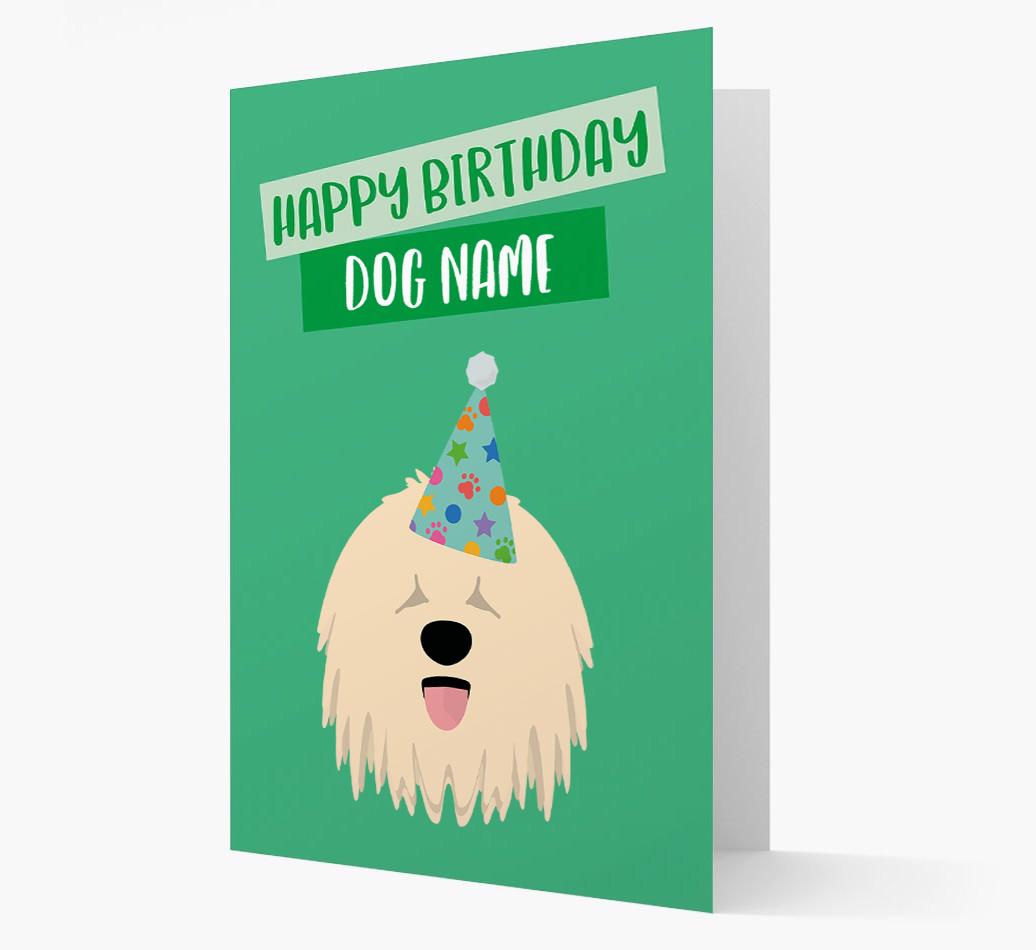 Personalized 'Happy Birthday {dogsName}' Card with {breedCommonName} Icon