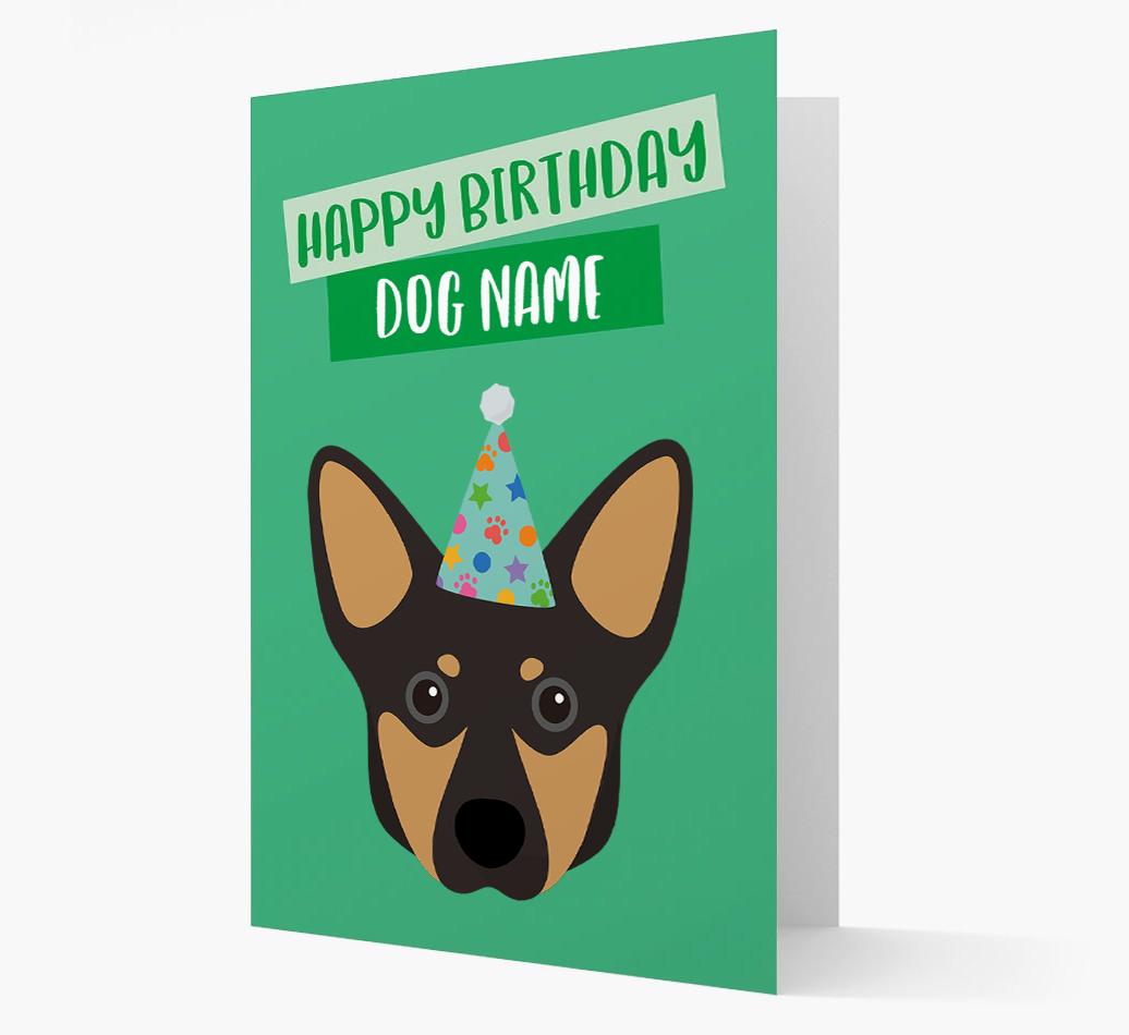 Personalized 'Happy Birthday {dogsName}' Card with {breedCommonName} Icon