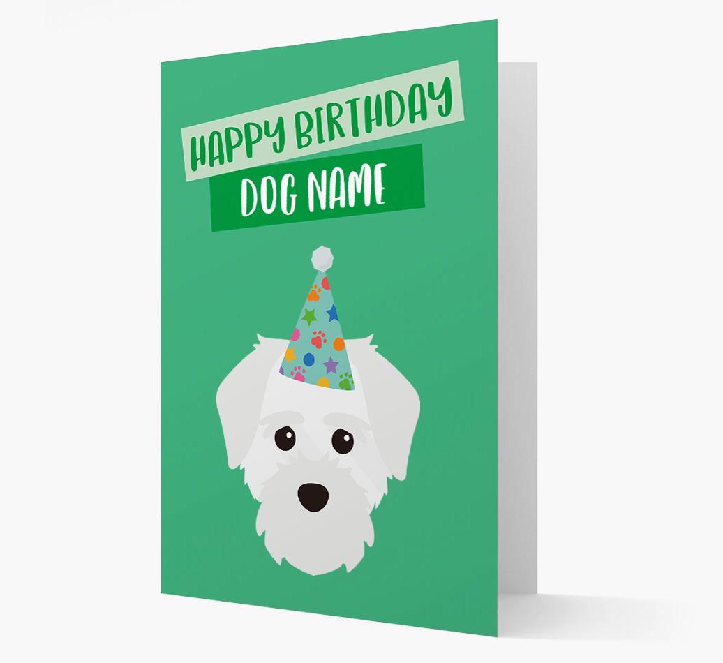 Personalized 'Happy Birthday {dogsName}' Card with {breedCommonName} Icon