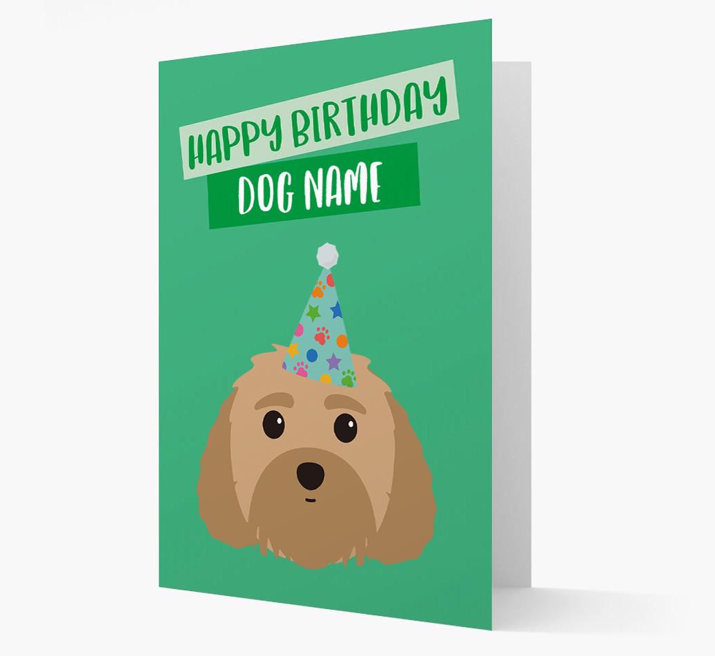 Personalized 'Happy Birthday {dogsName}' Card with {breedCommonName} Icon