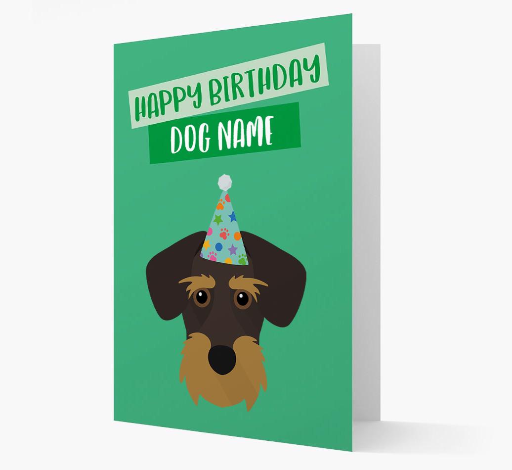 Personalized 'Happy Birthday {dogsName}' Card with {breedCommonName} Icon