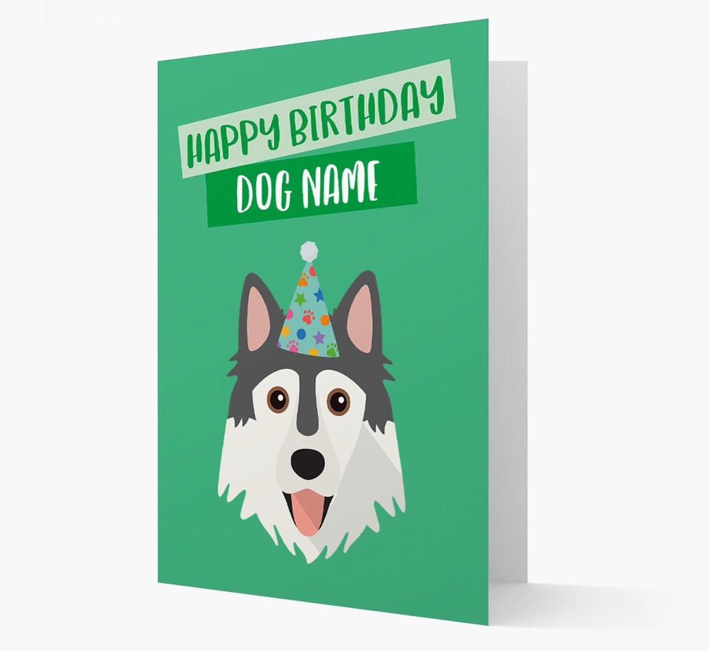 Personalized 'Happy Birthday {dogsName}' Card with {breedCommonName} Icon