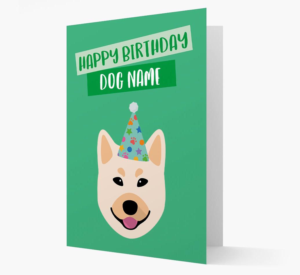 Personalized 'Happy Birthday {dogsName}' Card with {breedCommonName} Icon