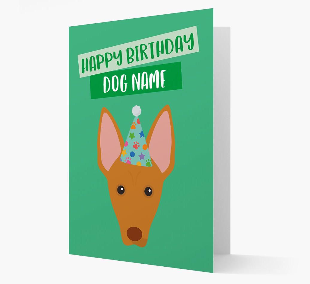 Personalised 'Happy Birthday {dogsName}' Card with {breedCommonName} Icon