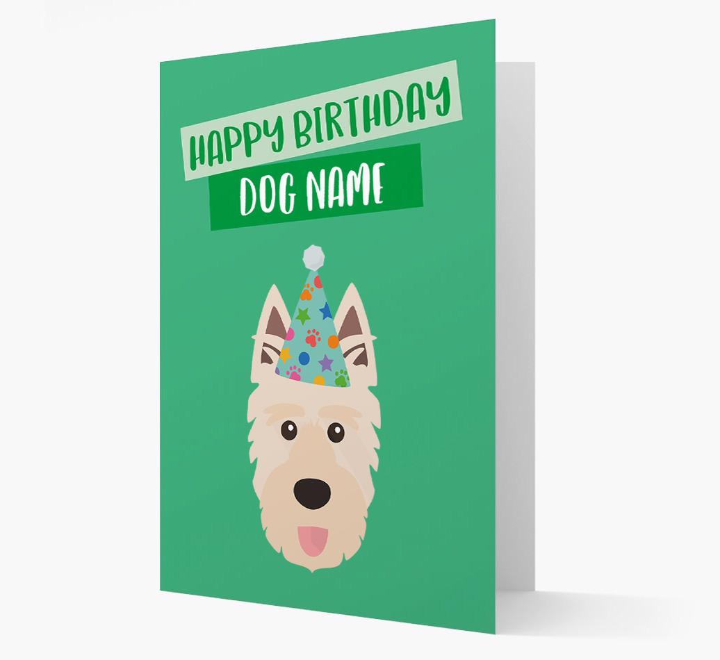 Personalized 'Happy Birthday {dogsName}' Card with {breedCommonName} Icon