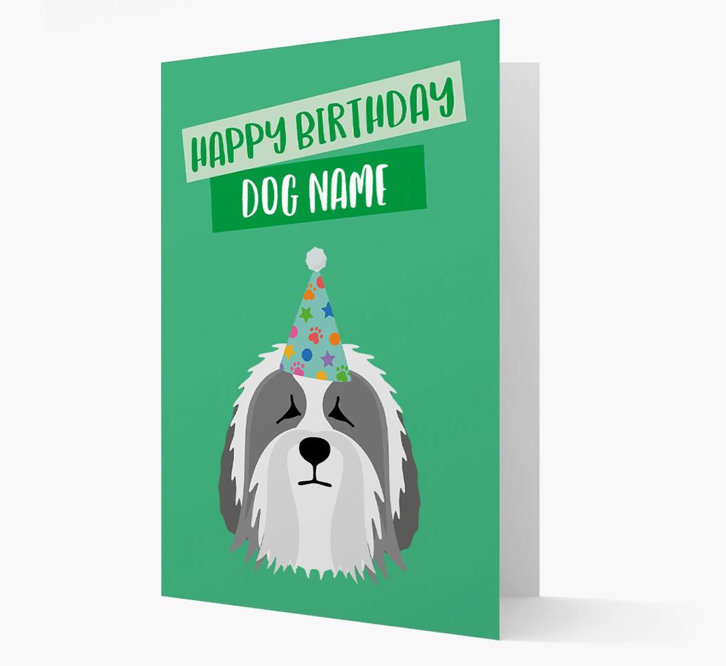 Personalized 'Happy Birthday {dogsName}' Card with {breedCommonName} Icon