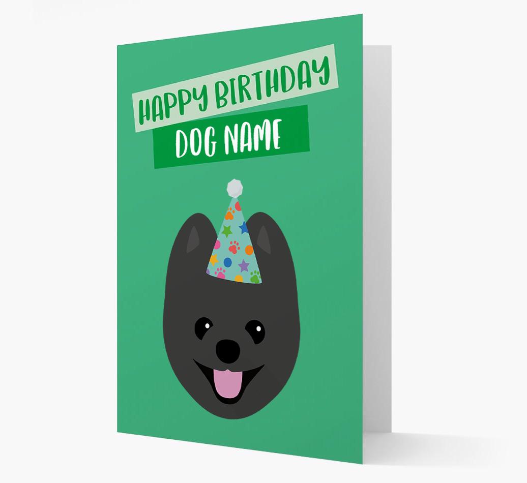Personalized 'Happy Birthday {dogsName}' Card with {breedCommonName} Icon
