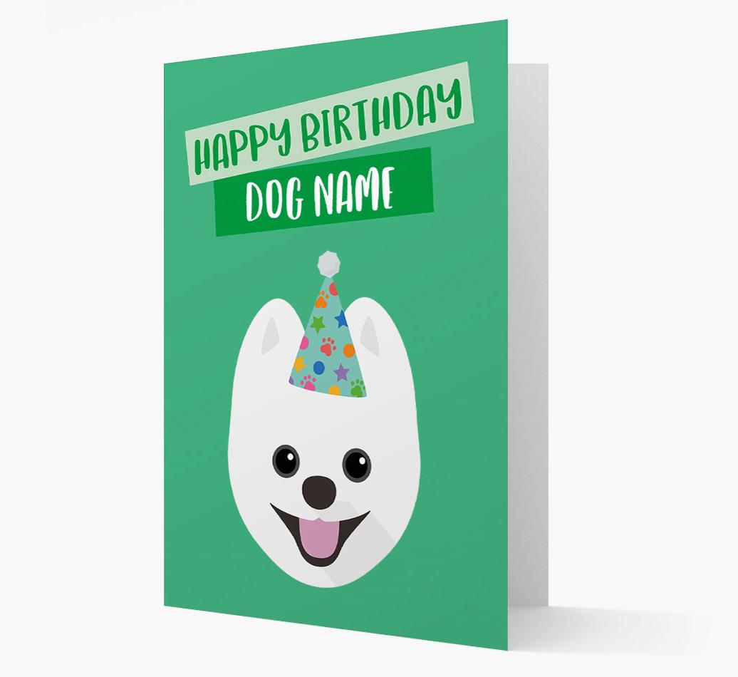 Personalized 'Happy Birthday {dogsName}' Card with {breedCommonName} Icon