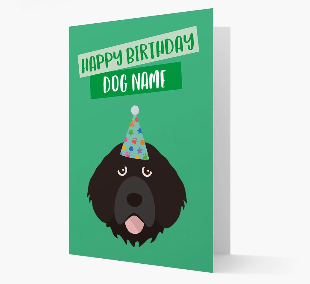 Personalized 'Happy Birthday {dogsName}' Card with {breedCommonName} Icon