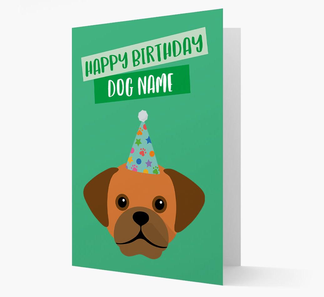 Personalized 'Happy Birthday {dogsName}' Card with {breedCommonName} Icon