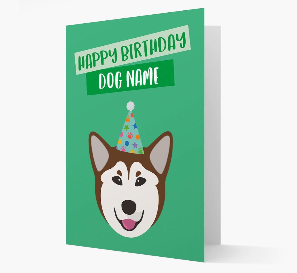 Personalized 'Happy Birthday {dogsName}' Card with {breedCommonName} Icon