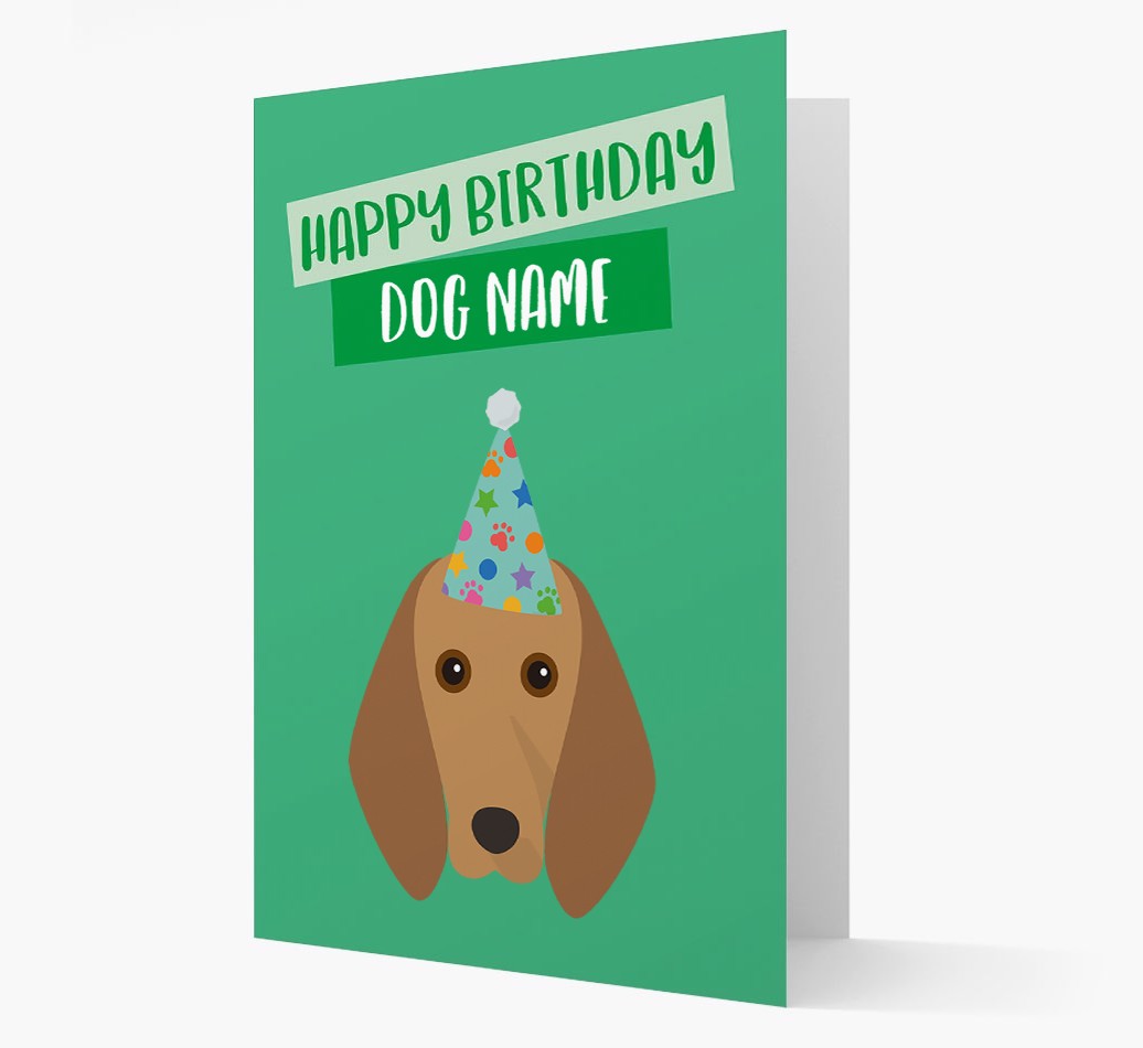 Personalized 'Happy Birthday {dogsName}' Card with {breedCommonName} Icon