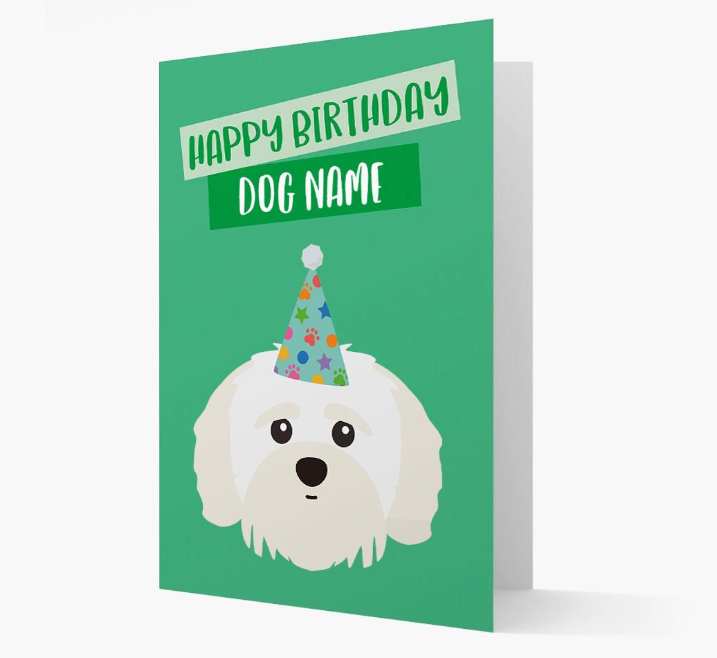 Personalized 'Happy Birthday {dogsName}' Card with {breedCommonName} Icon