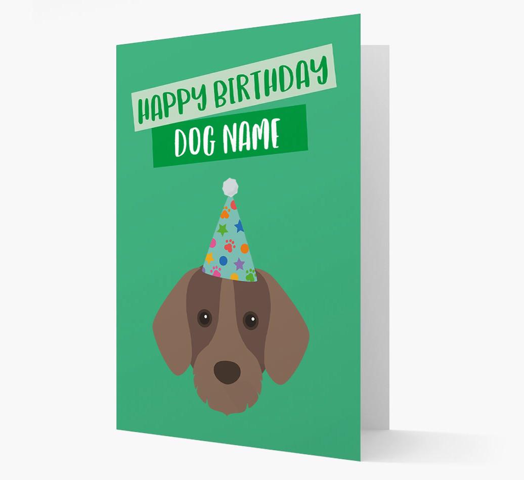 Personalized 'Happy Birthday {dogsName}' Card with {breedCommonName} Icon