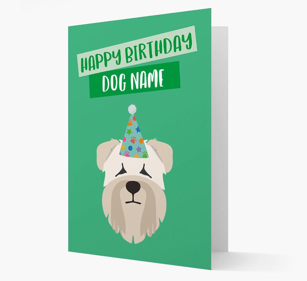 Personalized 'Happy Birthday {dogsName}' Card with {breedCommonName} Icon