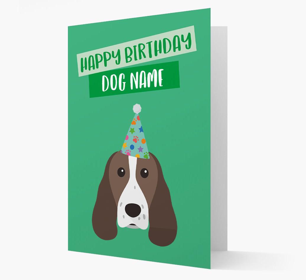 Personalized 'Happy Birthday {dogsName}' Card with {breedCommonName} Icon