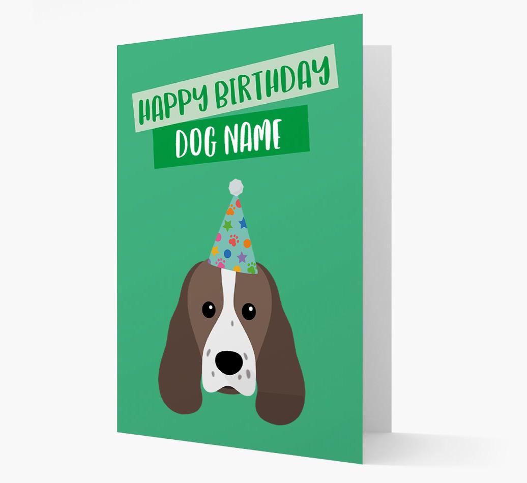 Personalized 'Happy Birthday {dogsName}' Card with {breedCommonName} Icon