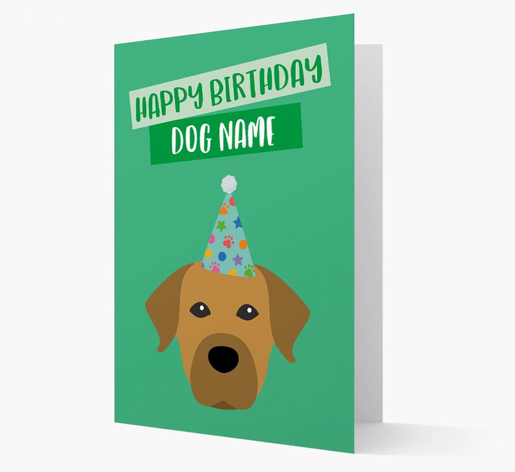 Personalized 'Happy Birthday {dogsName}' Card with {breedCommonName} Icon
