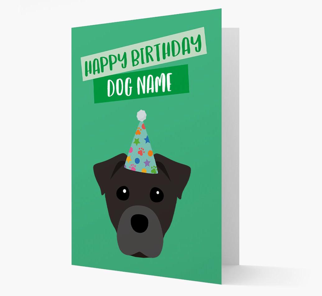 Personalized 'Happy Birthday {dogsName}' Card with {breedCommonName} Icon