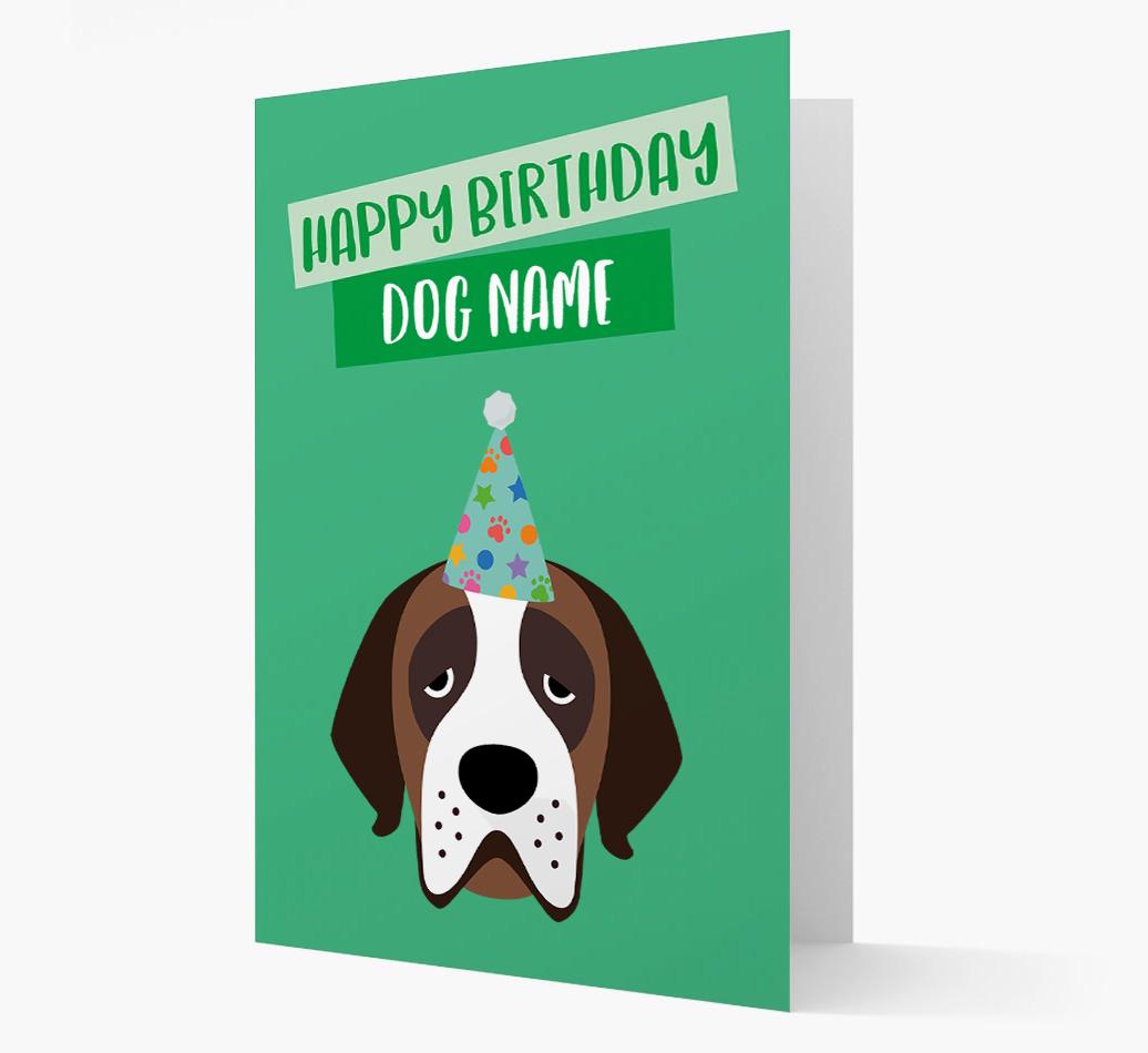 Personalized 'Happy Birthday {dogsName}' Card with {breedCommonName} Icon