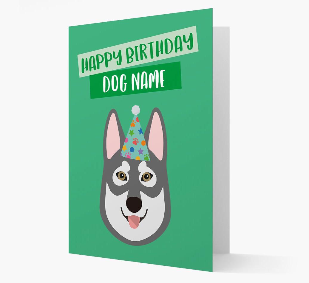 Personalized 'Happy Birthday {dogsName}' Card with {breedCommonName} Icon