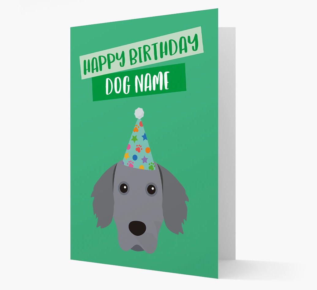 Personalized 'Happy Birthday {dogsName}' Card with {breedCommonName} Icon