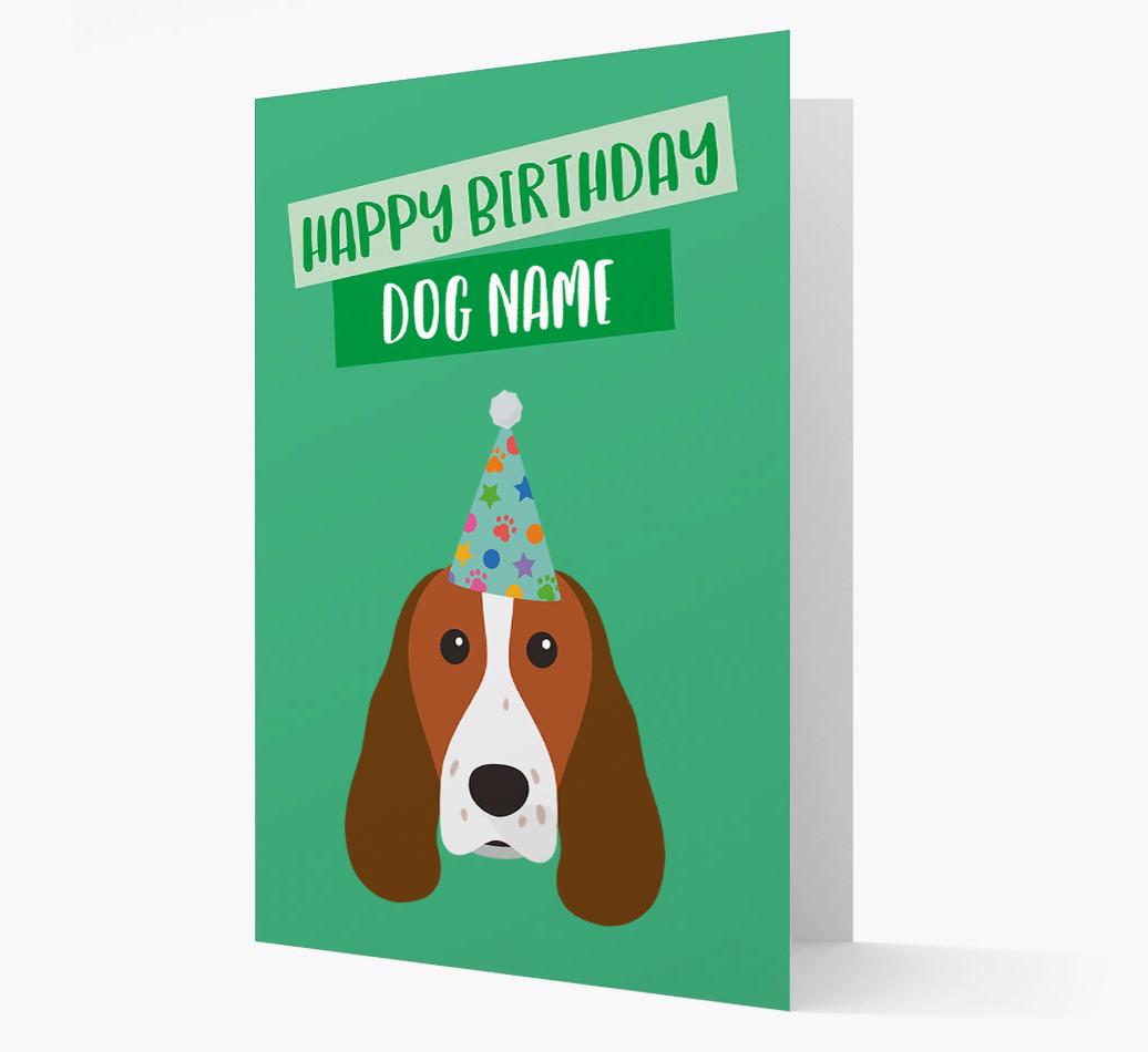 Personalized 'Happy Birthday {dogsName}' Card with {breedCommonName} Icon