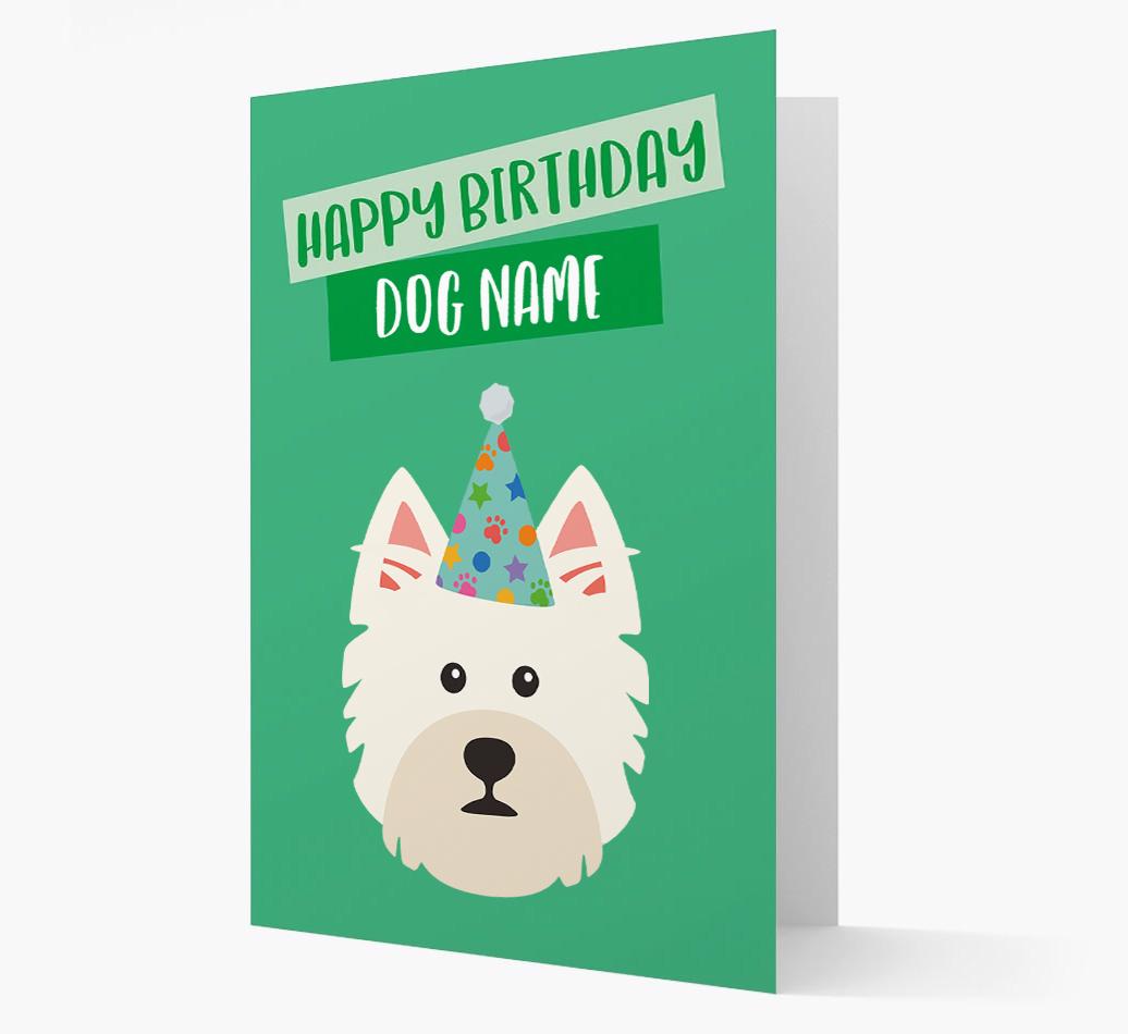Personalized 'Happy Birthday {dogsName}' Card with {breedCommonName} Icon