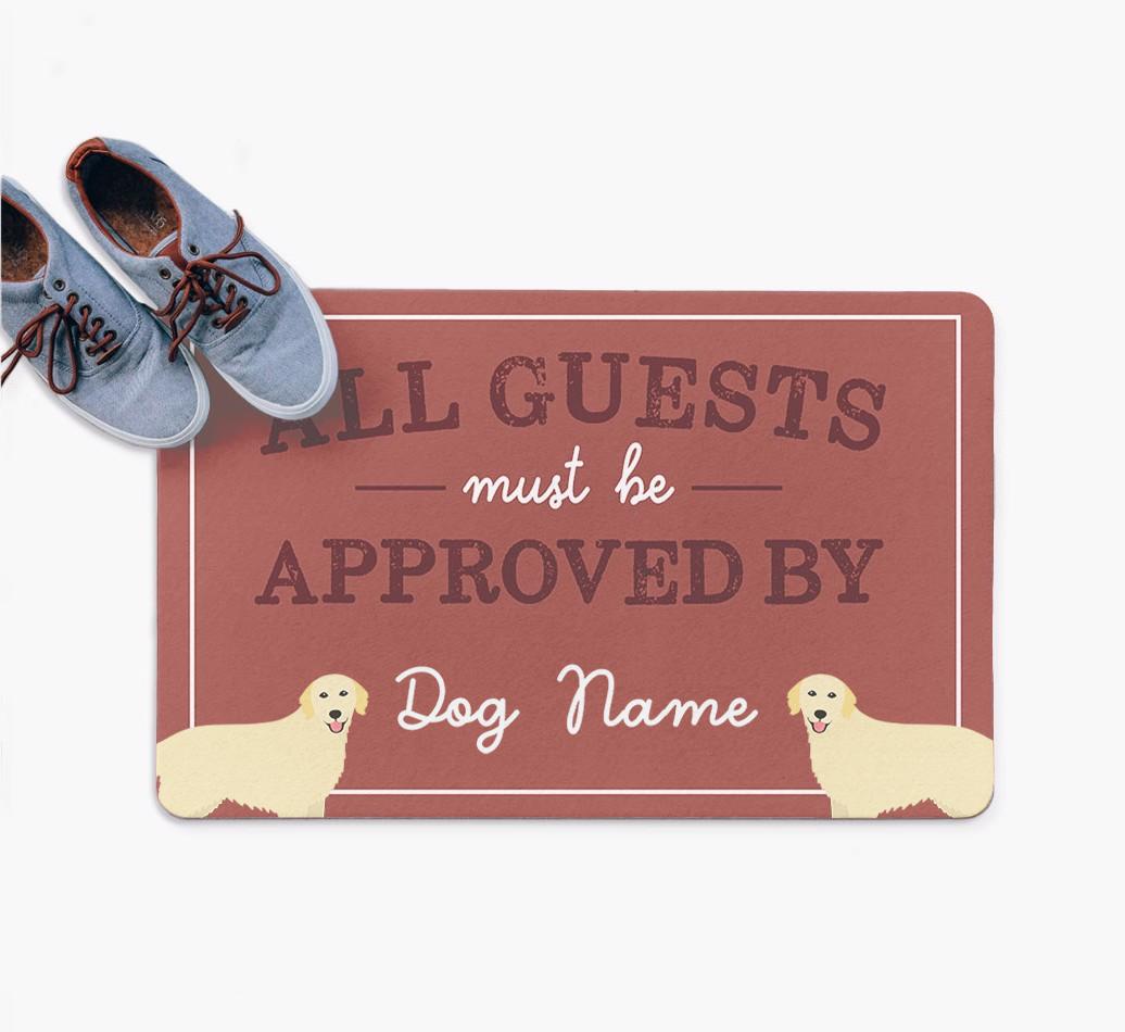 All Guests Must Be Approved By: Personalized {breedFullName} Doormat