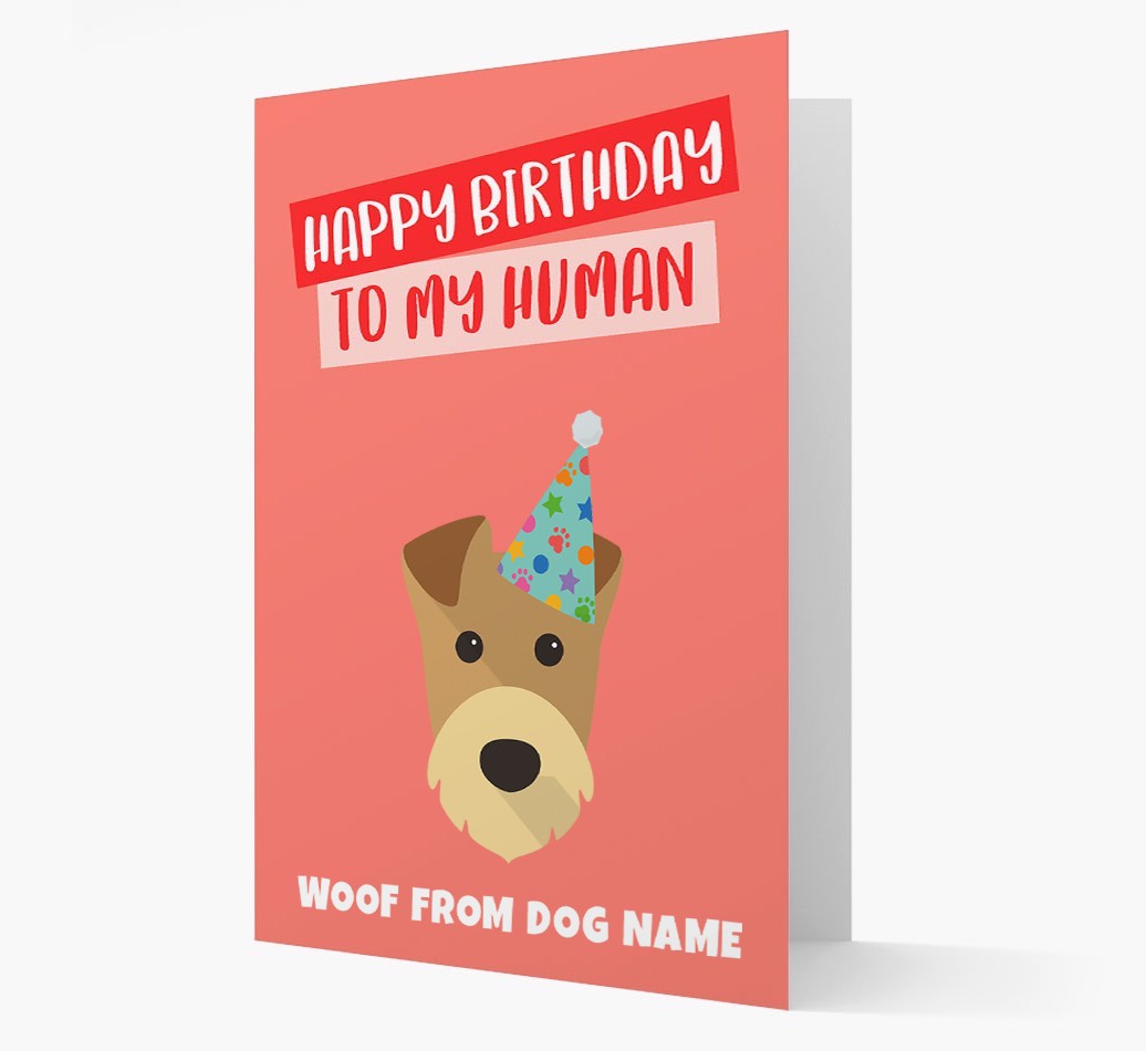 Personalised 'Happy Birthday To My Human' Card with {breedCommonName} Icon