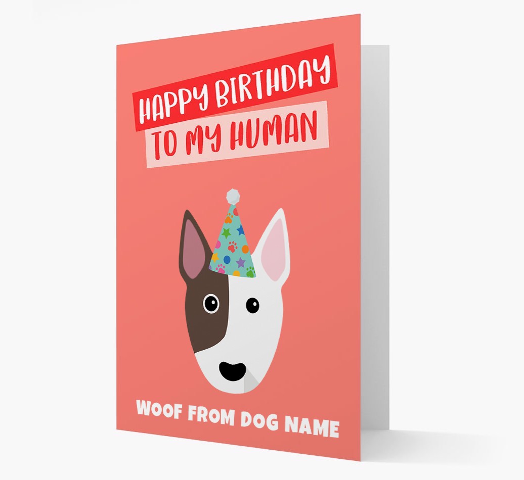 Personalised 'Happy Birthday To My Human' Card with {breedCommonName} Icon