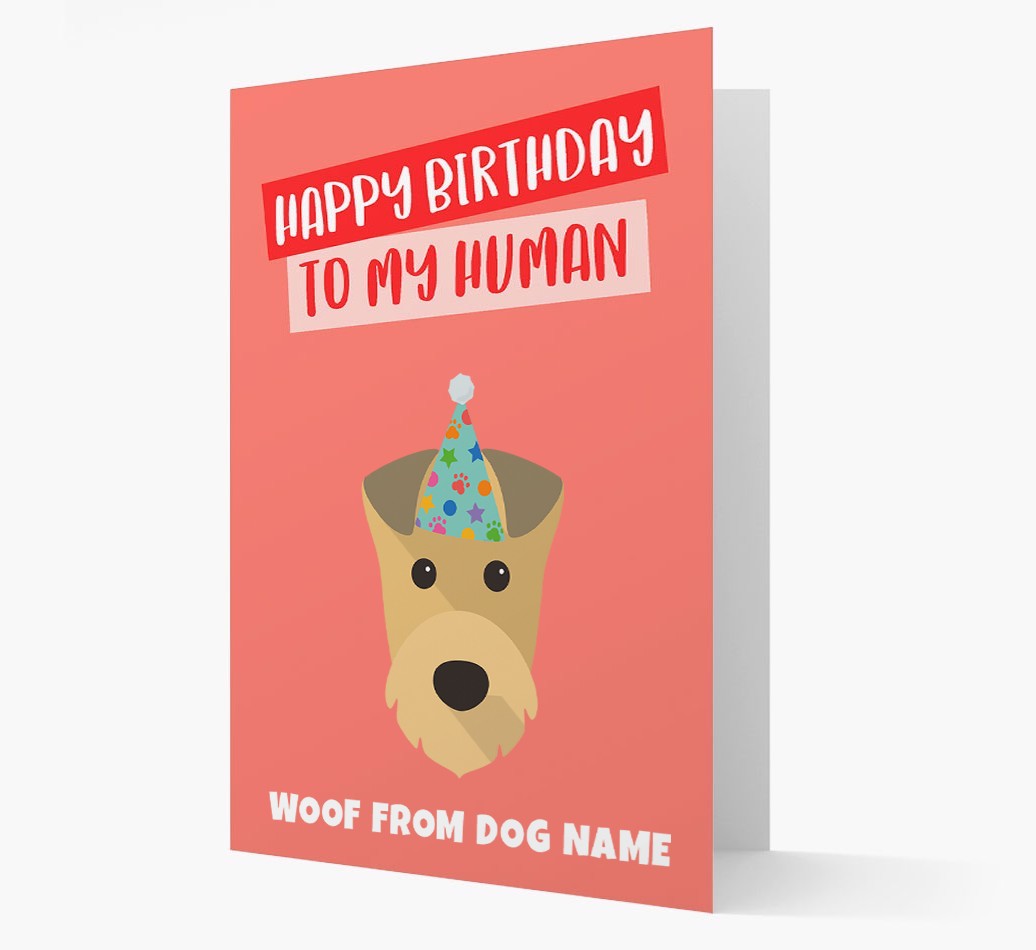 Personalised 'Happy Birthday To My Human' Card with {breedCommonName} Icon