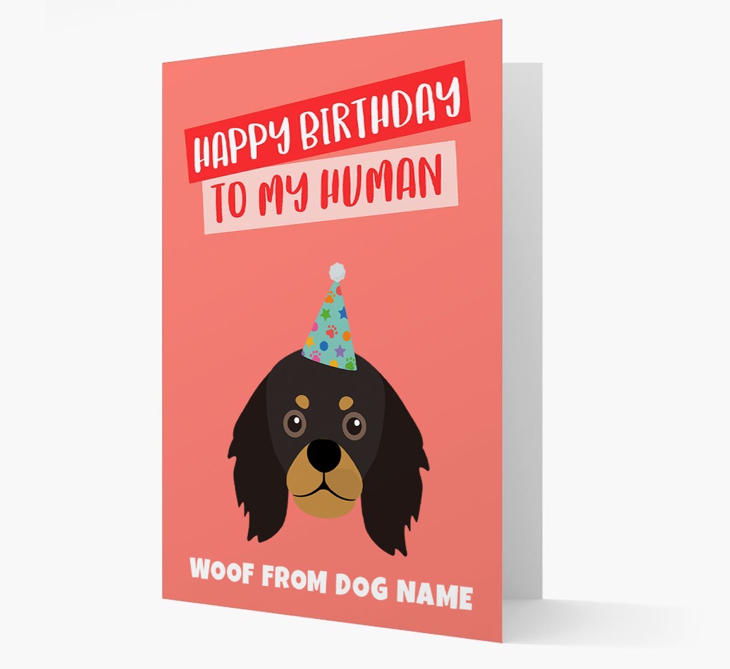 Personalised 'Happy Birthday To My Human' Card with {breedCommonName} Icon