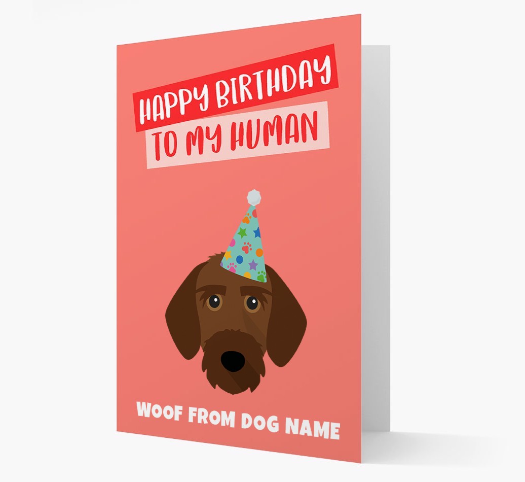 Personalised 'Happy Birthday To My Human' Card with {breedCommonName} Icon