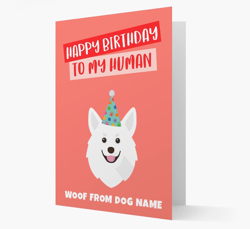 Personalised 'Happy Birthday To My Human' Card with {breedCommonName} Icon