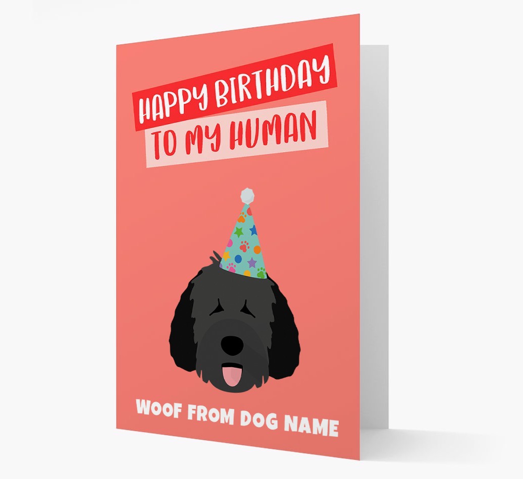 Personalised 'Happy Birthday To My Human' Card with {breedCommonName} Icon