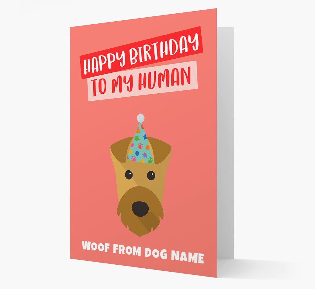 Personalised 'Happy Birthday To My Human' Card with {breedCommonName} Icon