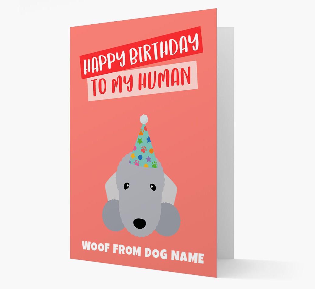 Personalized 'Happy Birthday To My Human' Card with {breedCommonName} Icon