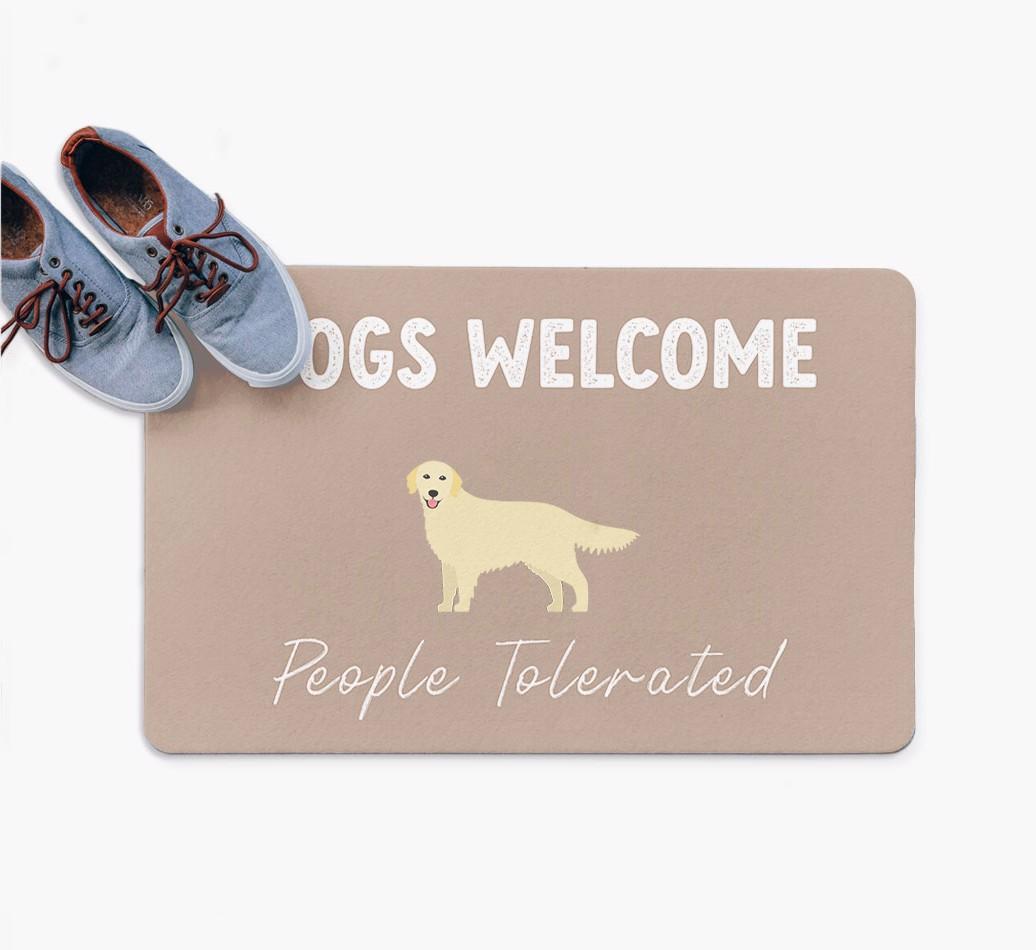 Dogs Welcome - People Tolerated: Personalized {breedFullName} Doormat