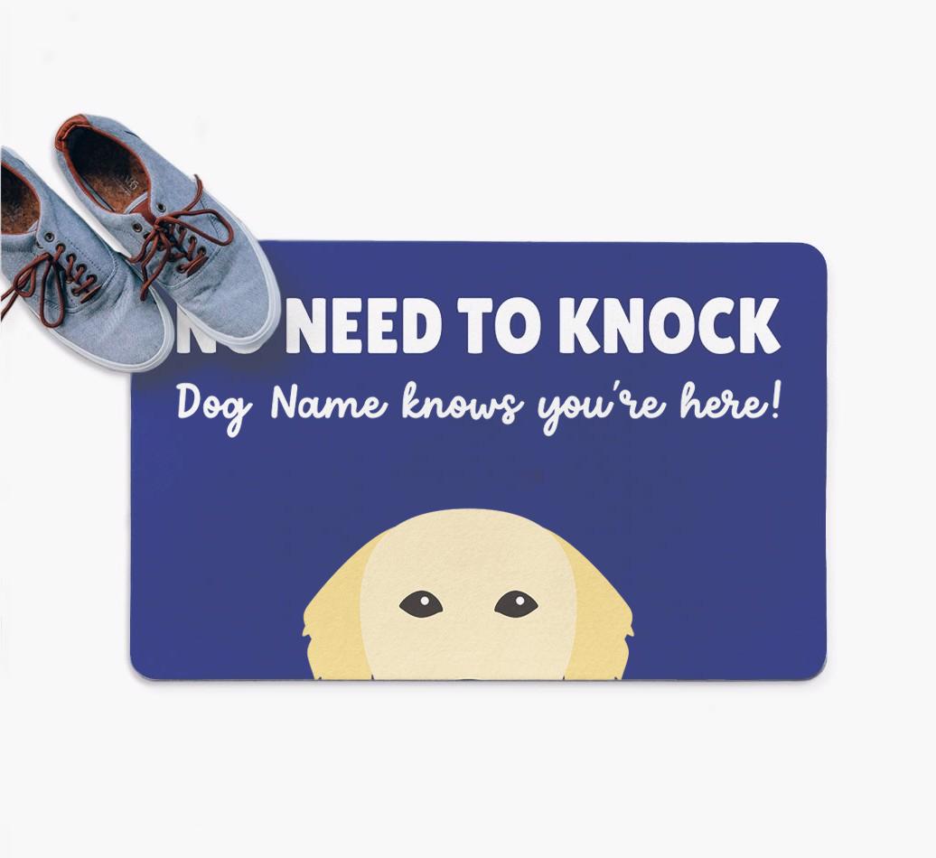 No Need To Knock: Personalized {breedFullName} Doormat