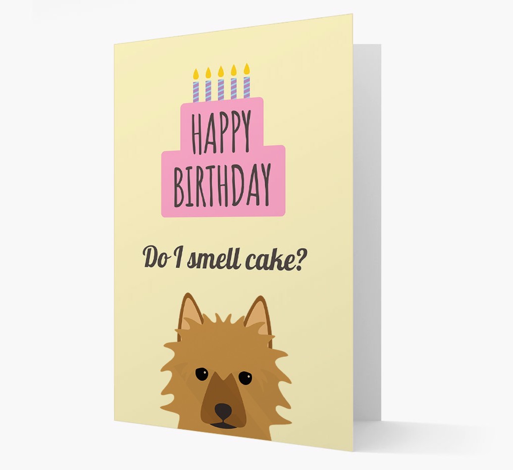 Card 'Do I smell cake?' with {breedCommonName} Icon