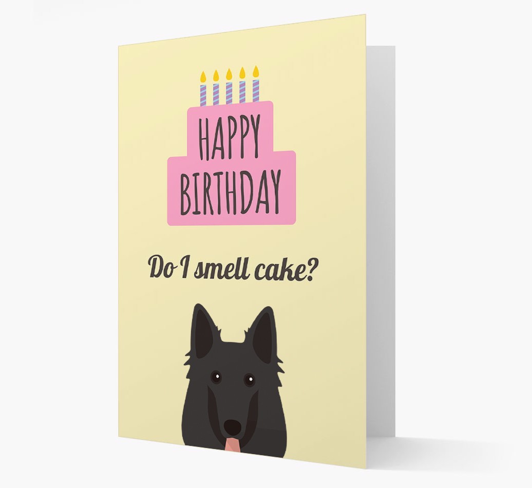 Card 'Do I smell cake?' with {breedCommonName} Icon