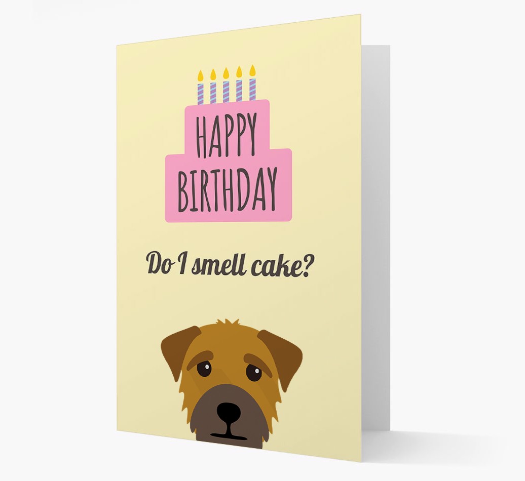 Card 'Do I smell cake?' with {breedCommonName} Icon