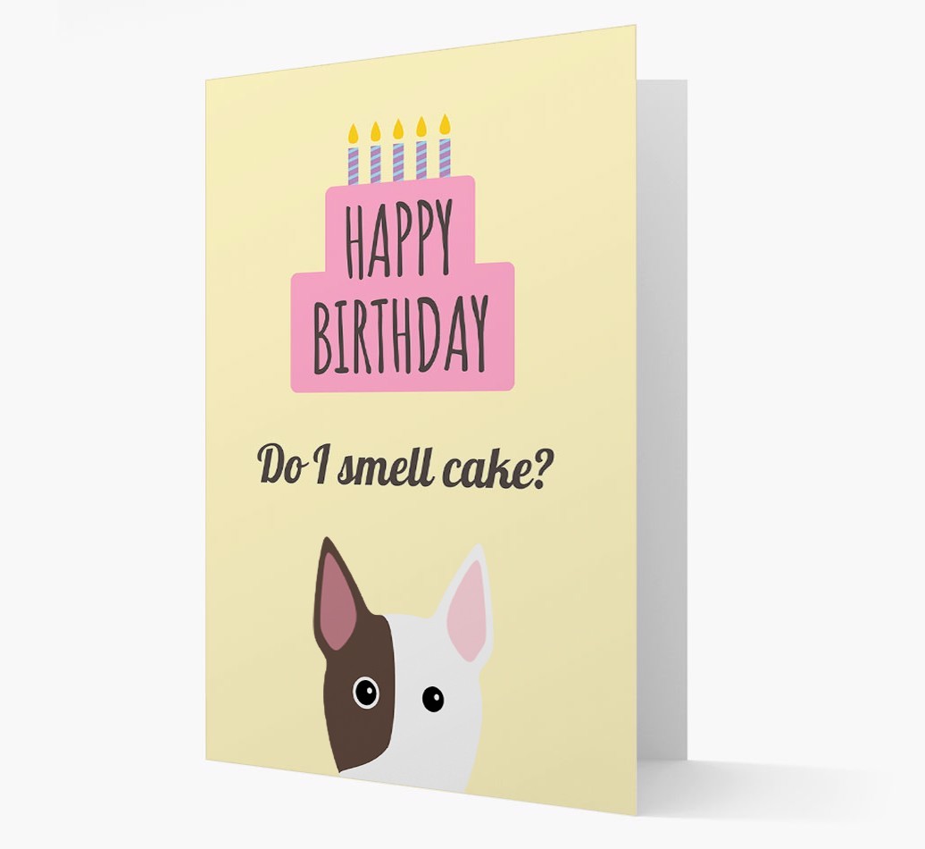 Card 'Do I smell cake?' with {breedCommonName} Icon
