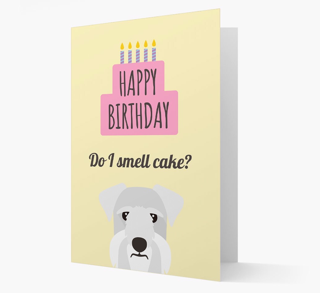 Card 'Do I smell cake?' with {breedCommonName} Icon