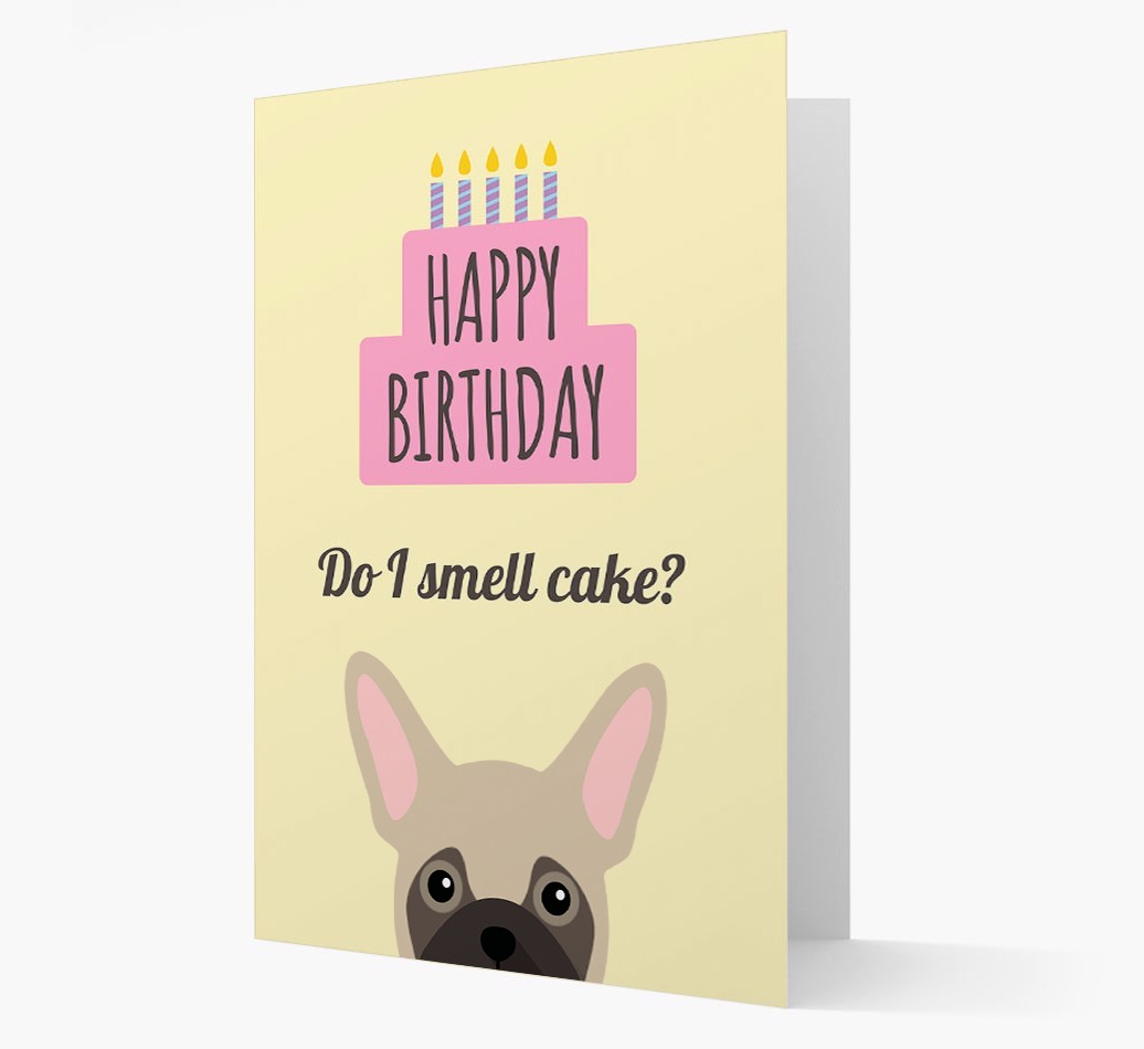 Card 'Do I smell cake?' with {breedCommonName} Icon