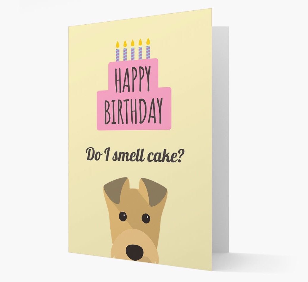 Card 'Do I smell cake?' with {breedCommonName} Icon